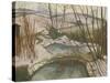 Frozen Ponds (Oil on Canvas on Board)-John Northcote Nash-Stretched Canvas