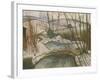 Frozen Ponds (Oil on Canvas on Board)-John Northcote Nash-Framed Giclee Print