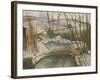 Frozen Ponds (Oil on Canvas on Board)-John Northcote Nash-Framed Giclee Print