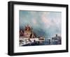 Frozen River, 1787-1870-Andreas Schelfhout-Framed Giclee Print