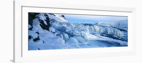 Frozen River and Ice Banks in Mid Winter, Gullfoss, Iceland-Gavin Hellier-Framed Photographic Print