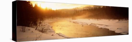 Frozen River, BC, British Columbia, Canada-null-Stretched Canvas