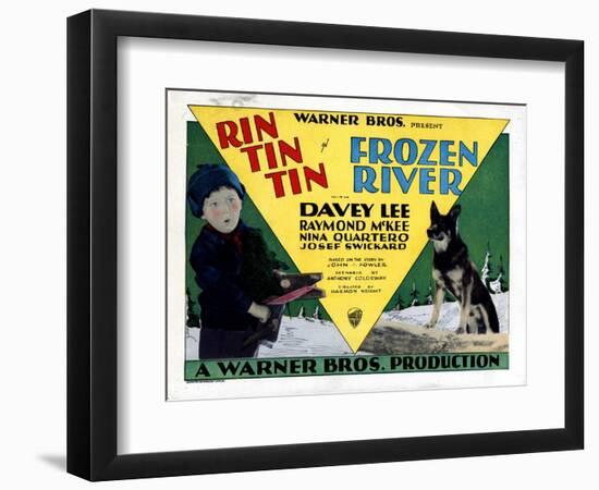 Frozen River, Davey Lee, Rin Tin Tin, 1929-null-Framed Art Print