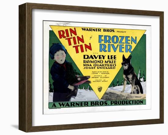 Frozen River, Davey Lee, Rin Tin Tin, 1929-null-Framed Art Print