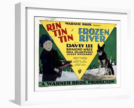 Frozen River, Davey Lee, Rin Tin Tin, 1929-null-Framed Art Print