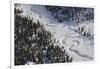 Frozen River Through Spruce Forest in Alaska-Paul Souders-Framed Photographic Print