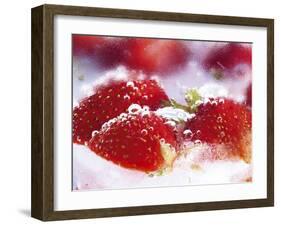 Frozen Strawberries-Dieter Heinemann-Framed Photographic Print
