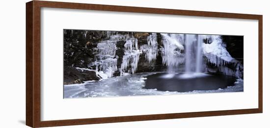 Frozen waterfall, River Falloch, Loch Lomond, Highlands, Scotland-Panoramic Images-Framed Photographic Print