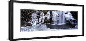 Frozen waterfall, River Falloch, Loch Lomond, Highlands, Scotland-Panoramic Images-Framed Photographic Print