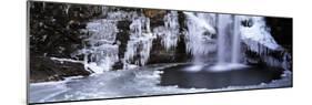 Frozen waterfall, River Falloch, Loch Lomond, Highlands, Scotland-Panoramic Images-Mounted Photographic Print