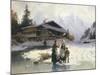 Frozen Winter Landscape-Johannes Bartholomaus Duntze-Mounted Giclee Print