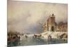 Frozen Winter Scene, 19th Century-Charles-Henri-Joseph Leickert-Mounted Giclee Print
