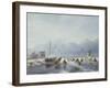 Frozen Winter Scene-Andreas Schelfhout-Framed Premium Giclee Print