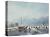 Frozen Winter Scene-Andreas Schelfhout-Stretched Canvas
