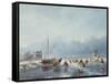 Frozen Winter Scene-Andreas Schelfhout-Framed Stretched Canvas