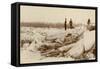 Frozen Yukon River-E.A. Sather-Framed Stretched Canvas