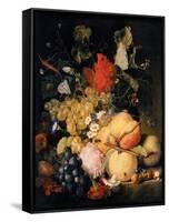 Früchte, Blumen und Insekten-Jan van Huysum-Framed Stretched Canvas