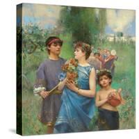 Frühling (Le Printemps)-Henry Siddons Mowbray-Stretched Canvas