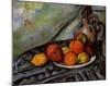 Fruit and a Jug on a Table-Paul Cézanne-Mounted Art Print