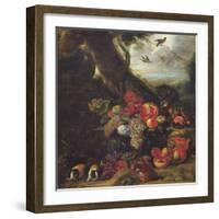 Fruit and Animals-Abraham Brueghel-Framed Giclee Print