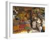 Fruit and Basketware Stalls in the Market, Karachi, Pakistan-Robert Harding-Framed Photographic Print