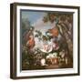 Fruit and Exotic Birds in a Landscape-Jean-Baptiste Monnoyer-Framed Giclee Print