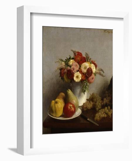 'Fruit and Flowers', 1865.  Artist: Henri Fantin-Latour-Henri Fantin-Latour-Framed Giclee Print