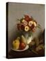 'Fruit and Flowers', 1865.  Artist: Henri Fantin-Latour-Henri Fantin-Latour-Stretched Canvas