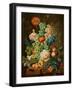 Fruit and Flowers on a Marble Table, 1794-Paul Theodor van Brussel-Framed Giclee Print