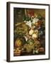 Fruit and Flowers on Marble Ledges, 1812-Jacobus Linthorst-Framed Giclee Print