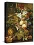 Fruit and Flowers on Marble Ledges, 1812-Jacobus Linthorst-Stretched Canvas