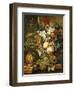 Fruit and Flowers on Marble Ledges, 1812-Jacobus Linthorst-Framed Premium Giclee Print