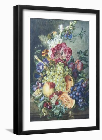 Fruit and Flowers-Gerrit Jan Van Leeuwen-Framed Giclee Print