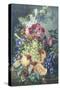 Fruit and Flowers-Gerrit Jan Van Leeuwen-Stretched Canvas