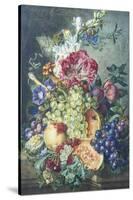 Fruit and Flowers-Gerrit Jan Van Leeuwen-Stretched Canvas