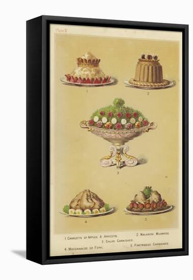 Fruit and Fowl Dishes-null-Framed Stretched Canvas