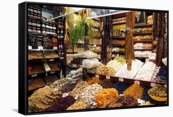 Fruit And Nuts Market Stall, Istanbul-Jeremy Walker-Framed Stretched Canvas