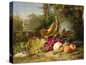 Fruit and Sparrows, 1863-Johann Wilhelm Preyer-Stretched Canvas