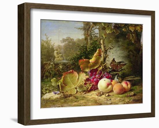 Fruit and Sparrows, 1863-Johann Wilhelm Preyer-Framed Giclee Print