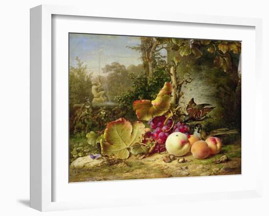 Fruit and Sparrows, 1863-Johann Wilhelm Preyer-Framed Giclee Print