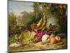 Fruit and Sparrows, 1863-Johann Wilhelm Preyer-Mounted Giclee Print