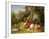 Fruit and Sparrows, 1863-Johann Wilhelm Preyer-Framed Giclee Print