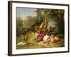 Fruit and Sparrows, 1863-Johann Wilhelm Preyer-Framed Giclee Print