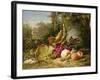 Fruit and Sparrows, 1863-Johann Wilhelm Preyer-Framed Giclee Print