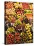 Fruit and Vegetable Display, La Boqueria, Market, Barcelona, Catalonia, Spain, Europe-Martin Child-Stretched Canvas