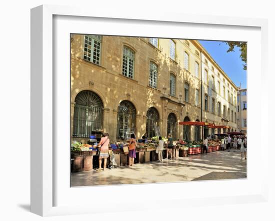 Fruit and Vegetable Market, Aix-En-Provence, Bouches-Du-Rhone, Provence, France, Europe-Peter Richardson-Framed Photographic Print