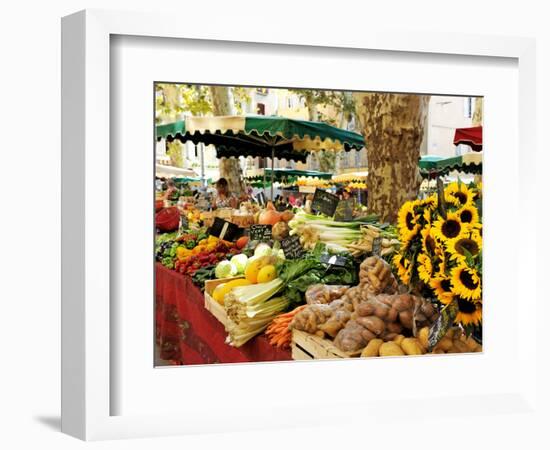 Fruit and Vegetable Market, Aix-En-Provence, Bouches-Du-Rhone, Provence, France, Europe-Peter Richardson-Framed Photographic Print