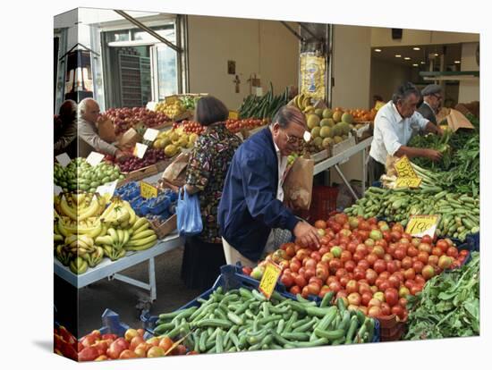 Fruit and Vegetable Market, Piraeus, Athens, Greece, Europe-Thouvenin Guy-Stretched Canvas