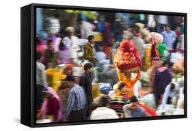 Fruit and Vegetable Market, Udaipur, Rajasthan, India-Peter Adams-Framed Stretched Canvas