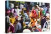 Fruit and Vegetable Market, Udaipur, Rajasthan, India-Peter Adams-Stretched Canvas